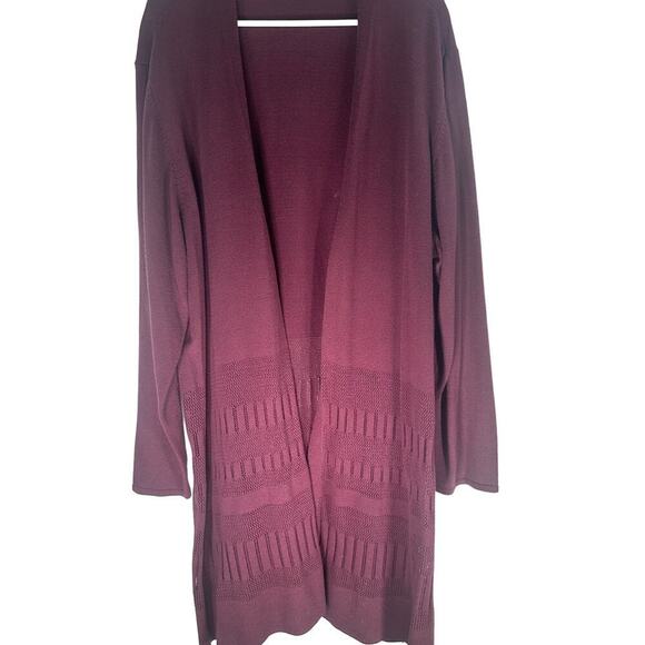 Lane Bryant Knit Detail Open Front Cardigan - Picture 2 of 7